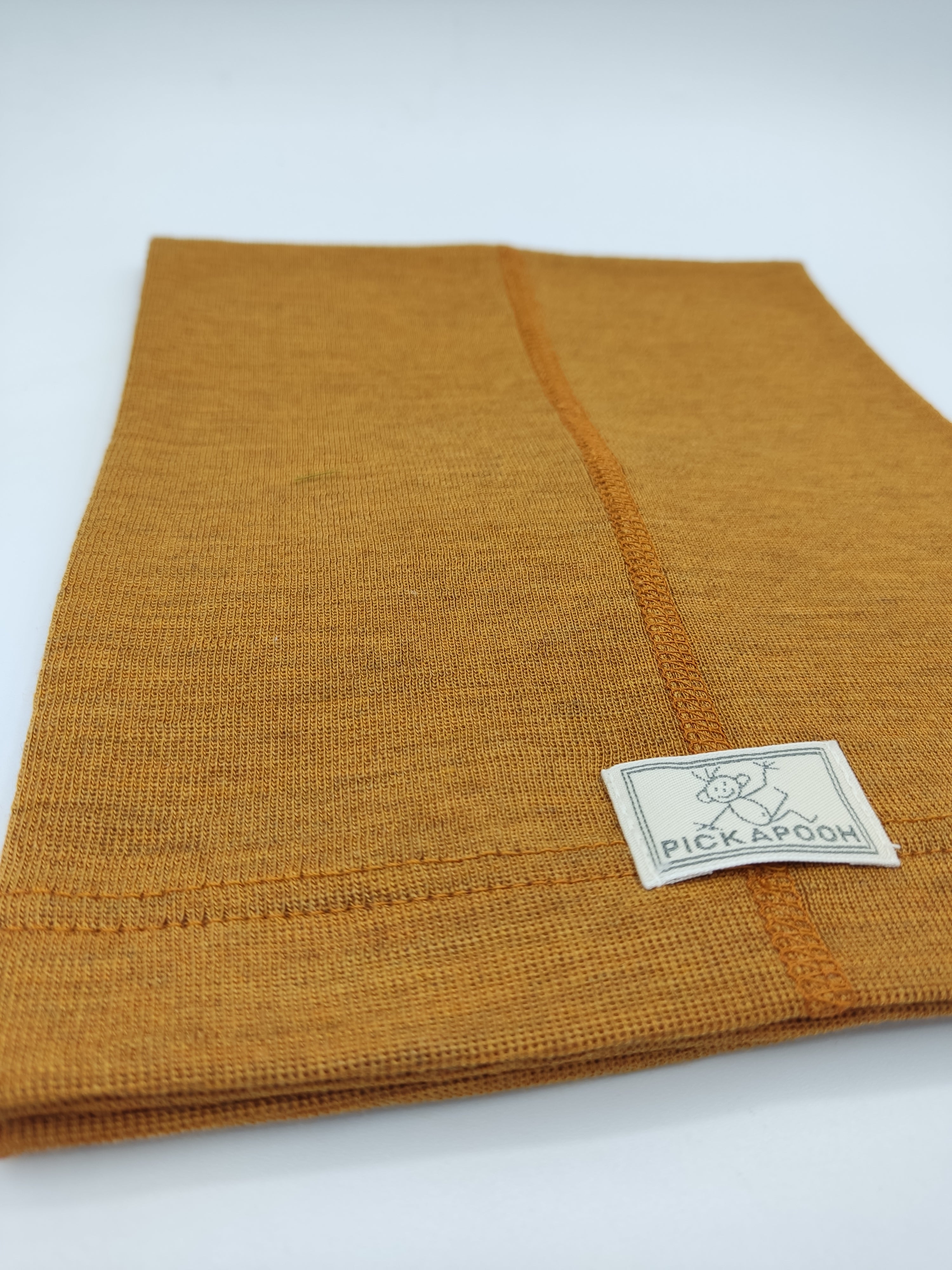 Scaldacollo in lana e seta per bambino e adulto // tinta unita Ruggine